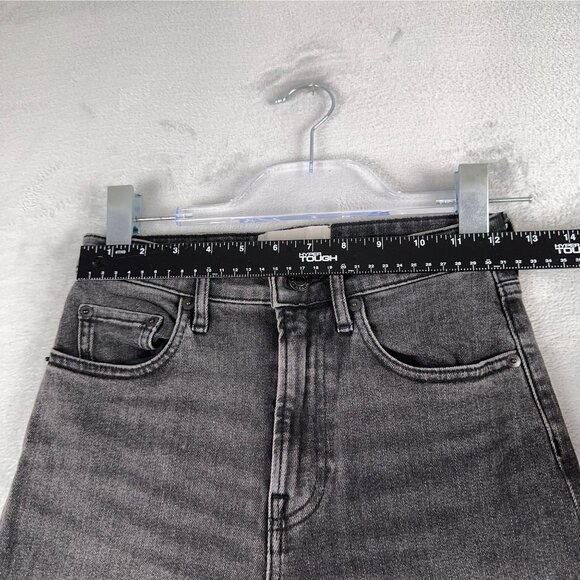 Everlane High Rise Straight Leg Jeans Womens Size 25 Regular Charcoal Wash Black - Picture 8 of 13